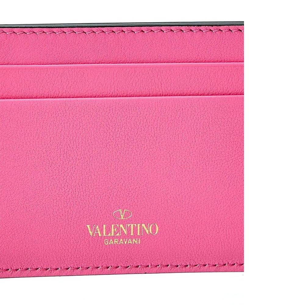 Valentino Rockstud Leather Card Holder - Picture 3 of 4
